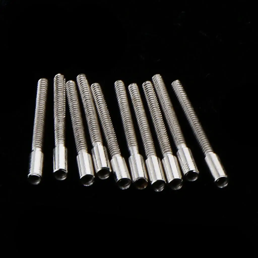 10 peças extensões de haste extensores reparação relógio coroa hastes 0.9mm roscas para auto reparadores relojoeiros