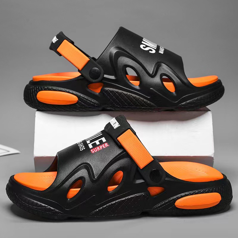 Лидер продаж, мужские тапочки из ЭВА, мужские сандалии на мягкой подошве, уличная нескользящая пляжная обувь, модные легкие шлепанцы, мужская обувь на платформе