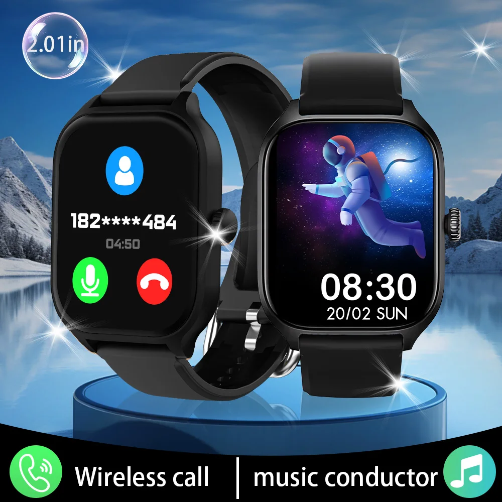 LAXASFIT Neue Smartwatch Bluetooth Talk Tracking Herzfrequenz Schlafmonitor Bluetooth Smart Watch Geschenke für Männer und Frauen