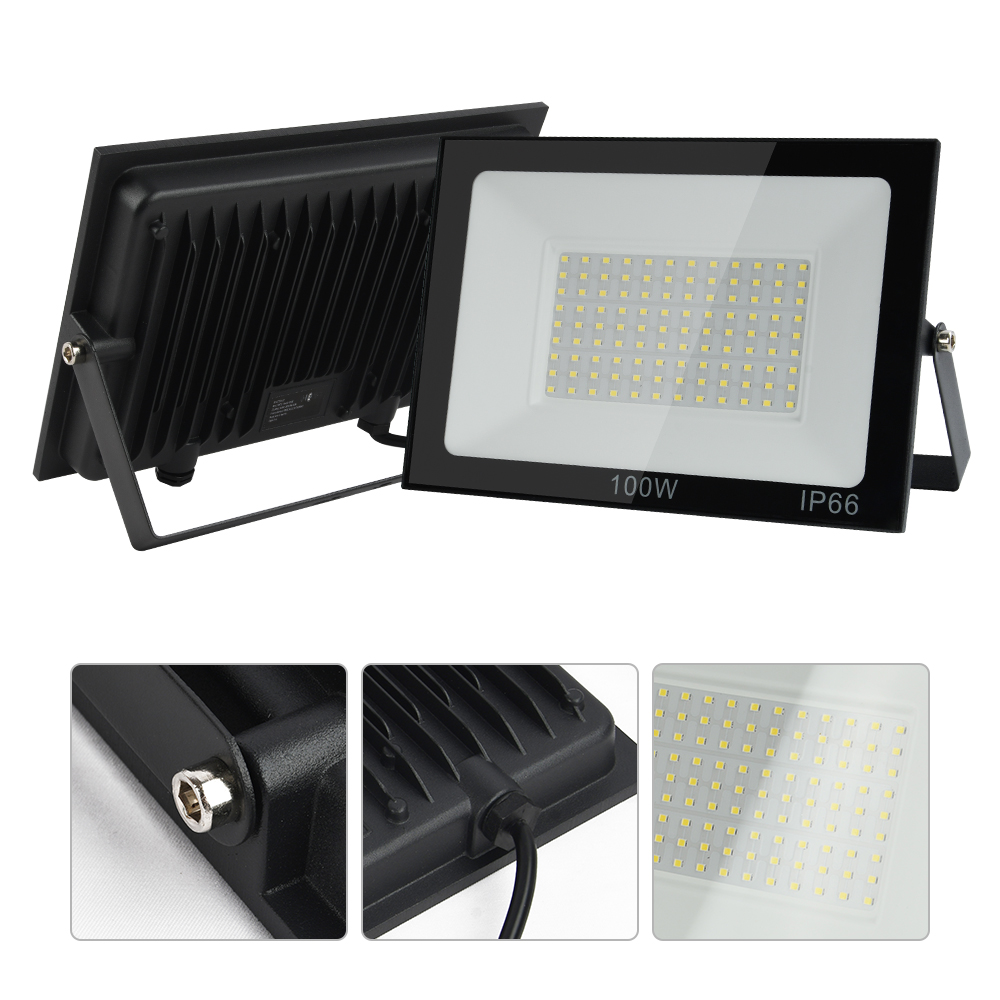 Luce di inondazione a LED 10W 20W 30W 50W 100W AC220V Riflettore Faretto esterno Lampione stradale Lampada da parete esterna a LED per giardino