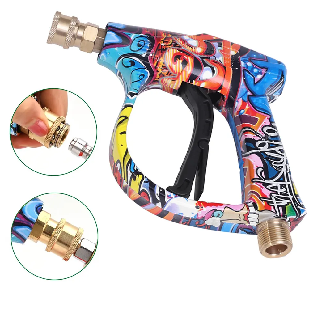 ROUE 1/4 Quick Connection Snowflake Foam Cannon Water Gun For Parkside Karcher Nilfisk Bosch Lavor Elitech Car Cleaning Machine