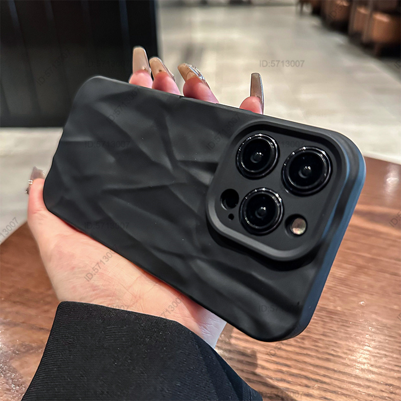 Mode Silikon Falte Falten Handy hülle für iPhone 14 13 12 11 15 Pro Max Soft Cases stoß feste Stoßstange Abdeckung Telefon Zubehör