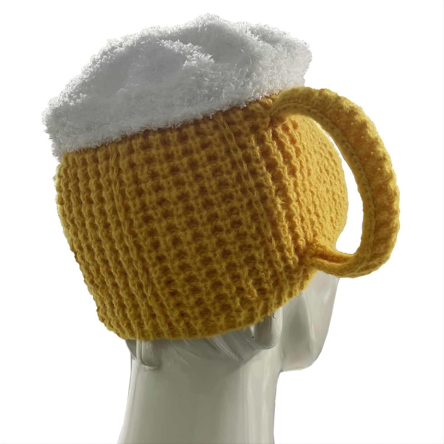 Homens e Mulheres 3D Beer Cup Beanie Chapéus, Boné de Linha Fina, Aquecedores de Orelha, Festa, Amantes, Presentes de Ano Novo, Presente Divertido dos Namorados, Unisex