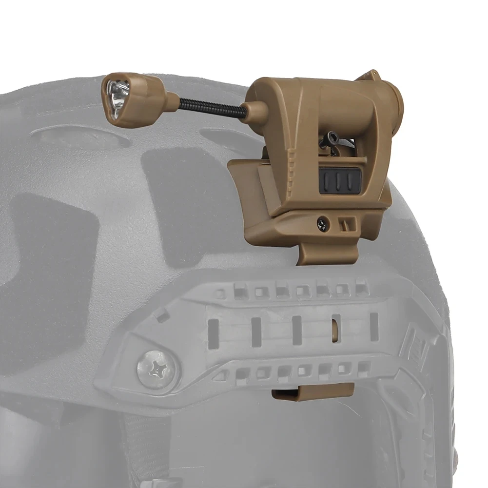 Luz táctica para casco, linterna LED de 3 modos, iluminación nocturna para exteriores para caza láser, lámpara militar para casco de pesca y ciclismo