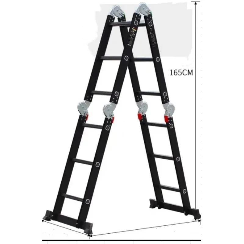 Scala per navi Nuovo design Stampaggio in alluminio Scala telescopica a tre gradini a quattro pieghe