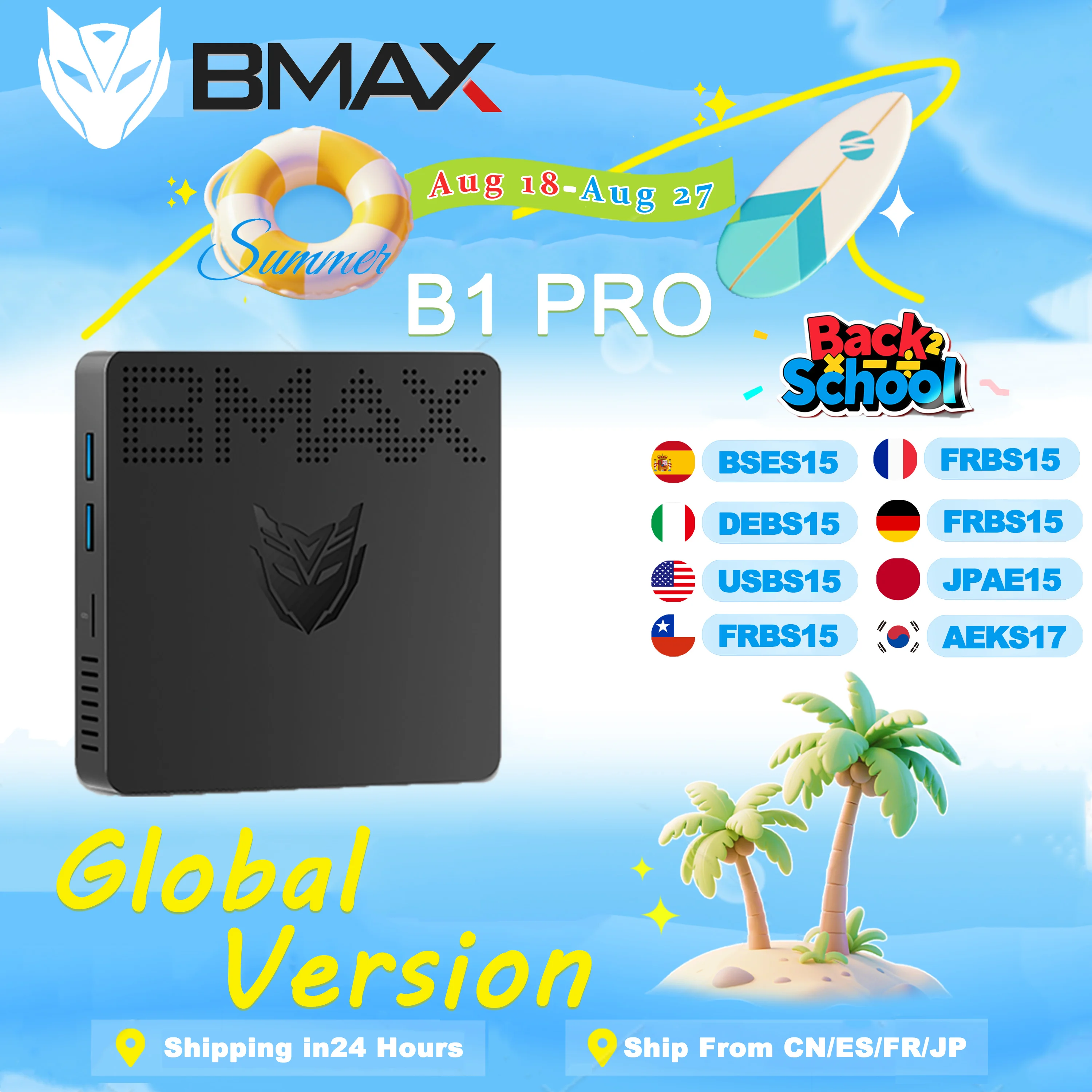 Мини-ПК BMAX B1PRO |   Win11 Pro |   Intel N4000 |   8 ГБ+128 ГБ |   двухдиапазонный Wi-Fi |   Ультракомпакт |   Микронастольный компьютер |   Поддержка 4K