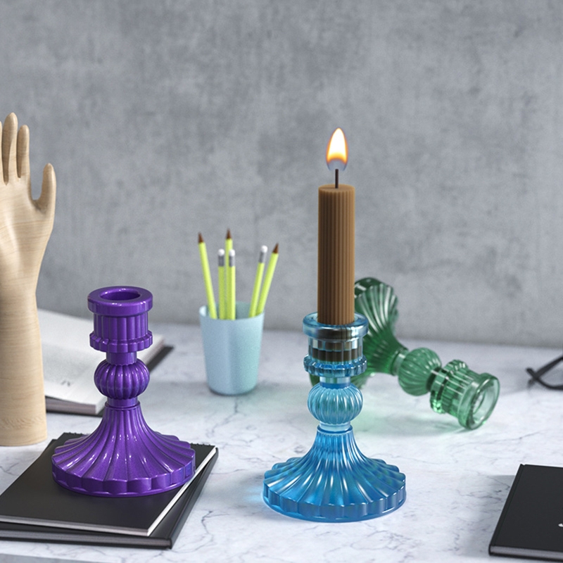 เชิงเทียน Tealight แม่พิมพ์เรซิน,แก้วซิลิโคนเชิงเทียนแม่พิมพ์สําหรับอีพ็อกซี่เรซิ่นหล่อ,ตกแต่งบ้านงานแต่งงาน