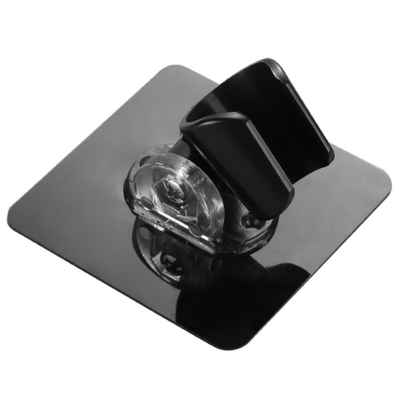 Duschkopfhalter, selbstklebend, handgehalten, bohrfrei, verstellbar, Duschkopfhalter, stanzfrei, Chrom, Badezimmer-Wandhalterung
