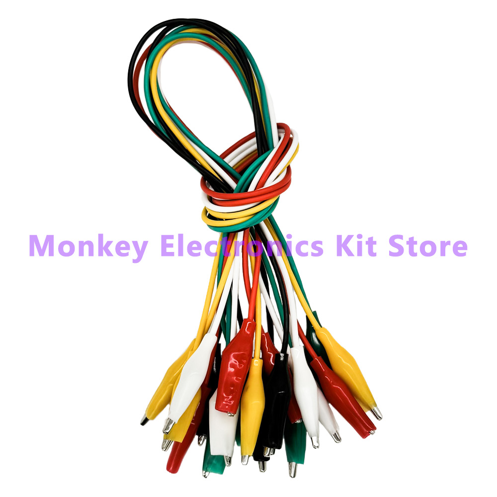 1 Set/10 PZ 46 CENTIMETRI Morsetti A Coccodrillo Elettrico FAI DA TE Puntali Coccodrillo A Doppio attacco Pinze Coccodrillo Scarafaggio Clip di Prova ponticello filo