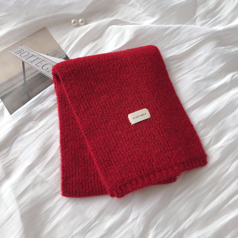 Bufandas de Cachemira para mujer, chales Pashmina suaves y cálidos gruesos para invierno, bufanda larga tejida de color puro para mujer