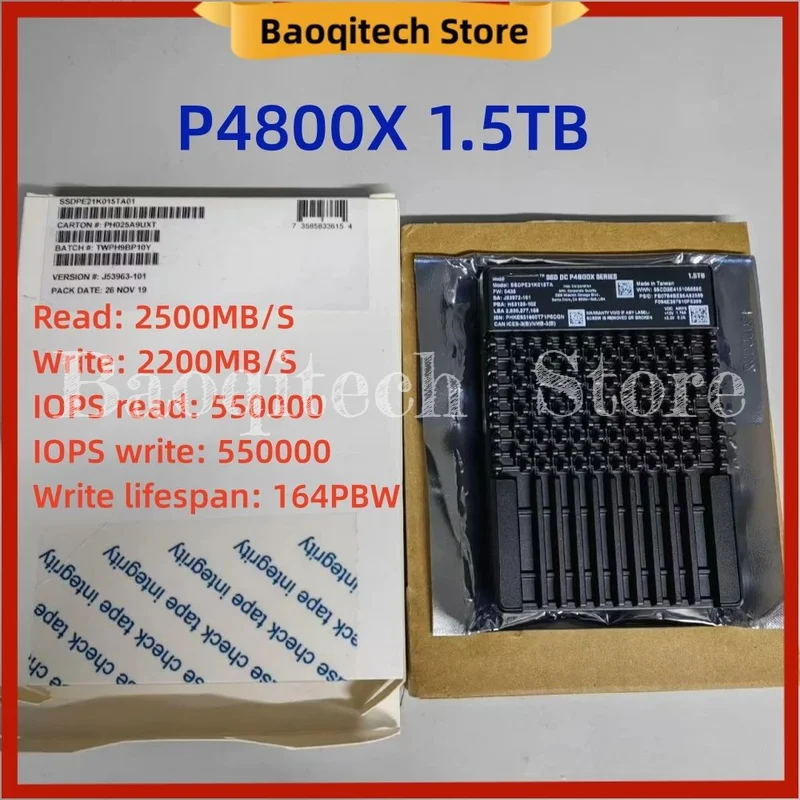 Nuovissimo originale P4800X 375G 750G 1.5TB U.2 Azienda a stato solido a lunga durata per disco del sistema Intel Aoteng