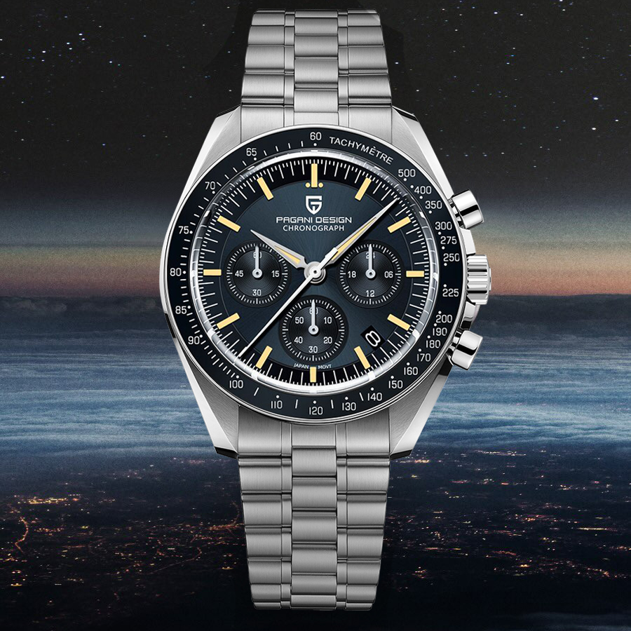 2025 Nowy PAGANI DESIGN Tribute to CK2998 Moon Watch Retro Luksusowe zegarki kwarcowe dla mężczyzn Sportowy chronograf ze stali nierdzewnej Man
