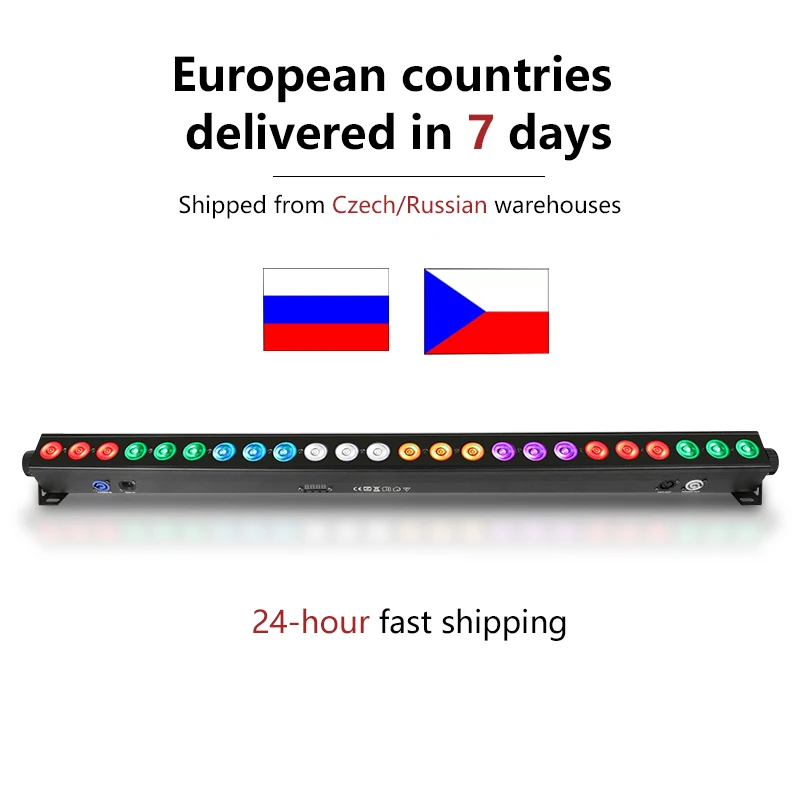 2-10 шт. DMX 24x12W LED RGBW 4IN1 Светодиодный настенный светильник Светодиодная панель DMX Line Bar Wash Сценический светильник Вечеринка Освещение для свадебных мероприятий