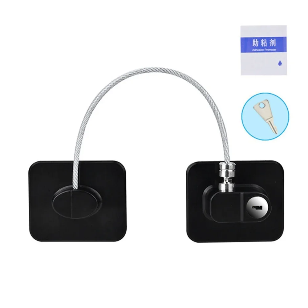 Roestvrij stalen kabelbescherming Kinderslot Kast 1-delig Koelkast Deurslot Kids Baby Home Raamslot Sterke fixatie