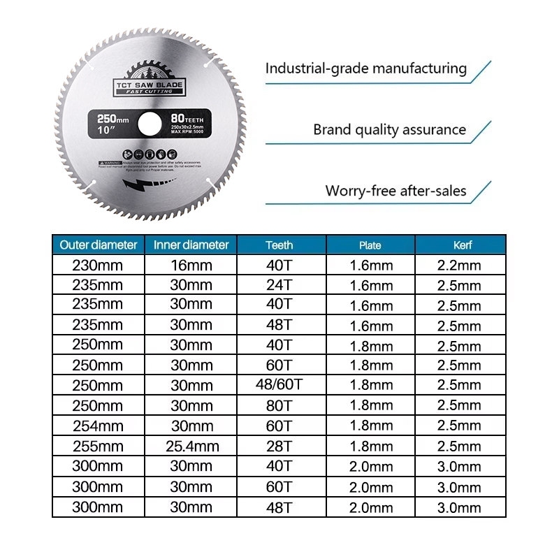 Пильное полотно по дереву XCAN 230 235 250 254 255 300 мм TCT для резки древесины, твердосплавное полотно циркулярной пилы для деревообработки