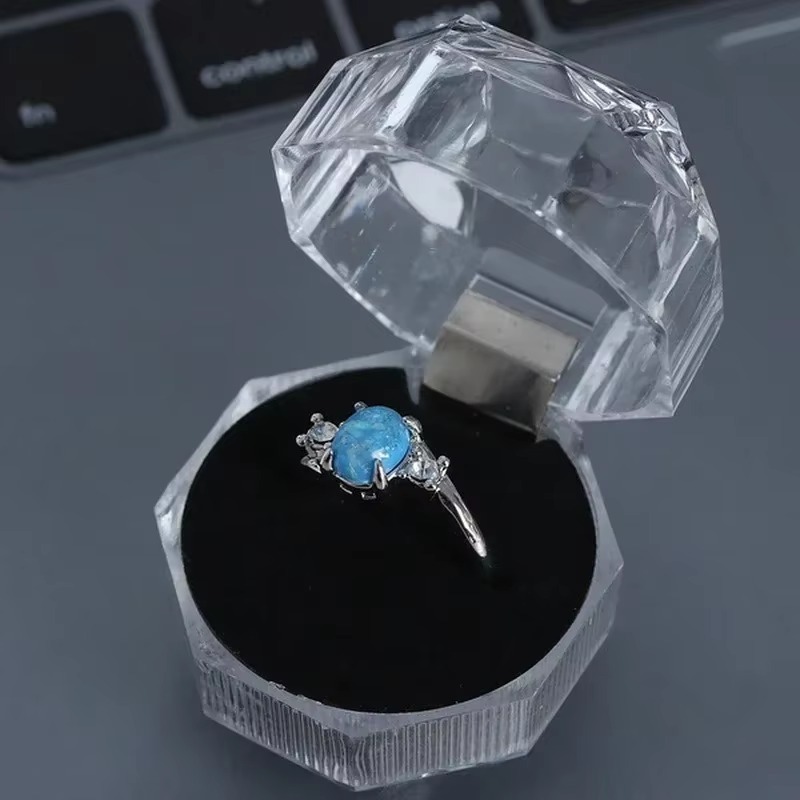 1/50pcs Crystal Transparent Rings Earrings Display Boxes Wedding Ring Box Jewelry Boxes and Packaging Jewelry Organizer Gift Box
