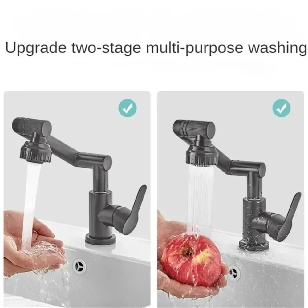 Grifo de brazo robótico giratorio Universal para uso en frío y caliente en el hogar, cocina, baño, lavabos, accesorios para grifo