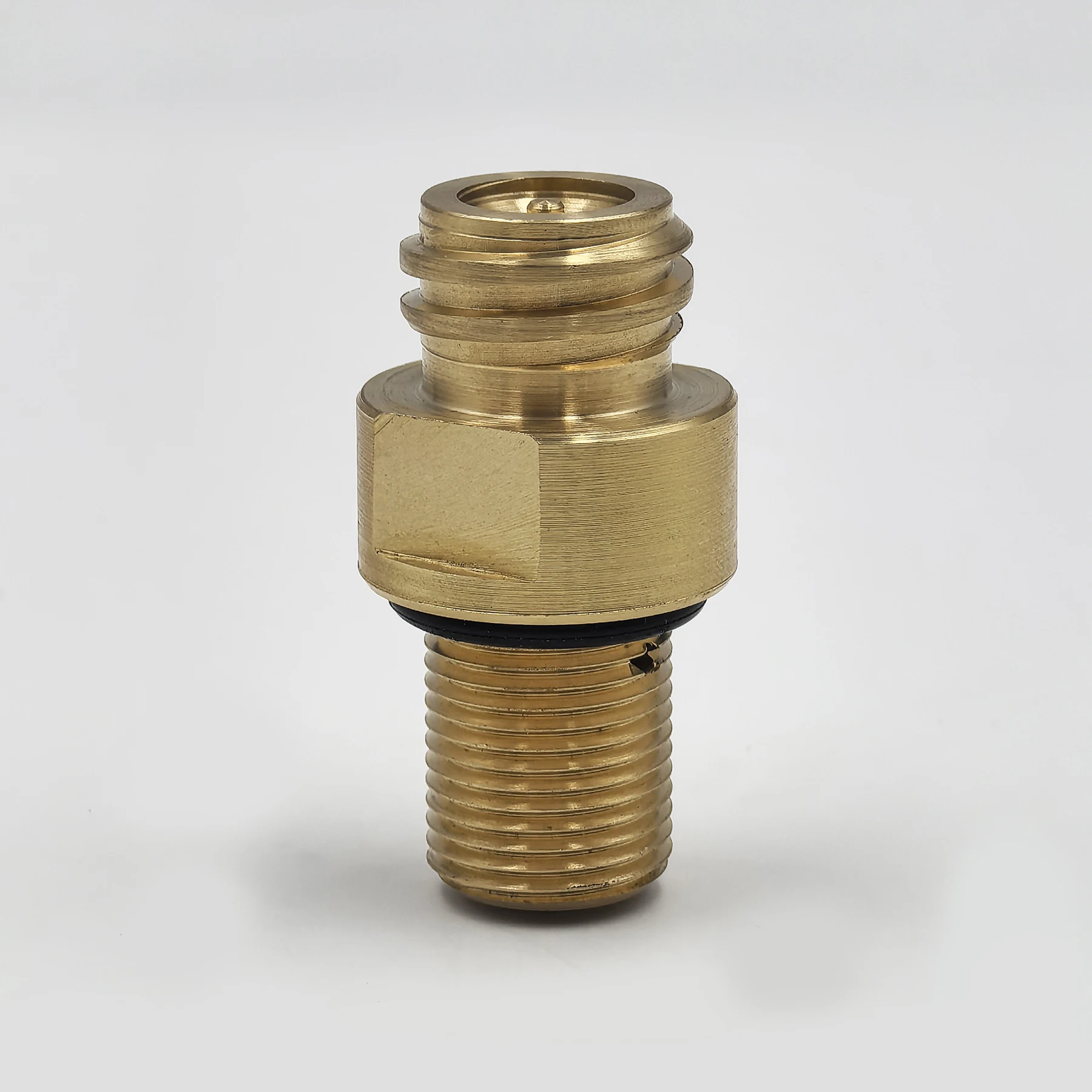 Soda Water Accessories Tank Cylinder Without Valve Adapter Refill Input M18*15 Output TR21-4 Solid Brass Alloy Filling Station