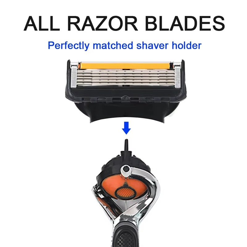 Shaving Razor Shaver Five Layer Blade Manual Razor Blade Men's Face Razor Vintage Beard Blade 4/8 Blade Razor Holder Sets New