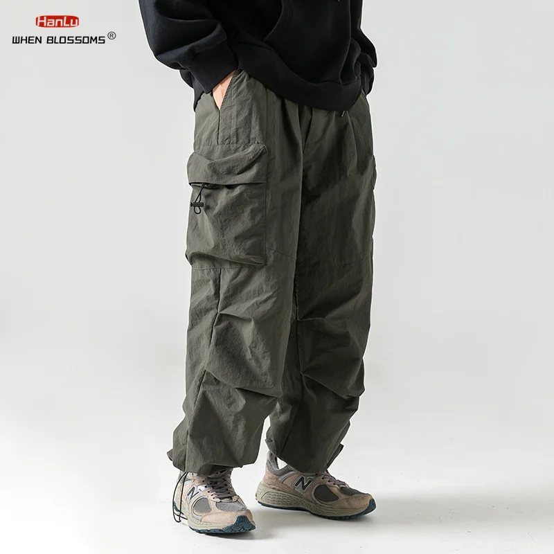 2023 秋の新ファッションストリート軍事戦術的なカーゴパンツ男性服日本原宿ジョギングパンツ黒ジョガー