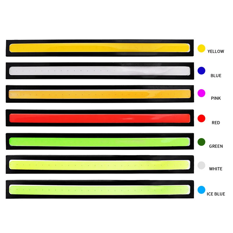 2pcs 17cm COB DRL LED 12V 6000K กันน้ําไฟวิ่งกลางวัน Auto Strip Light หมอกโคมไฟรถยนต์รถจักรยานยนต์จัดแต่งทรงผม LED DRL โคมไฟ