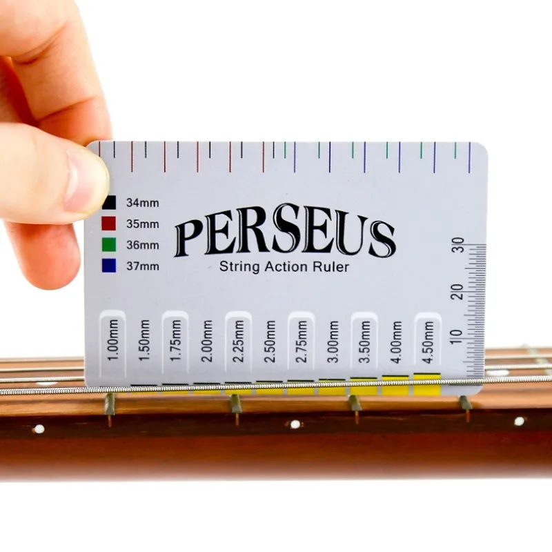 Acoustic Guitar Measuring Ruler Guitar String Height Gauge Ruler Card Luthier Tool for Electric/Classic Guitar Bass