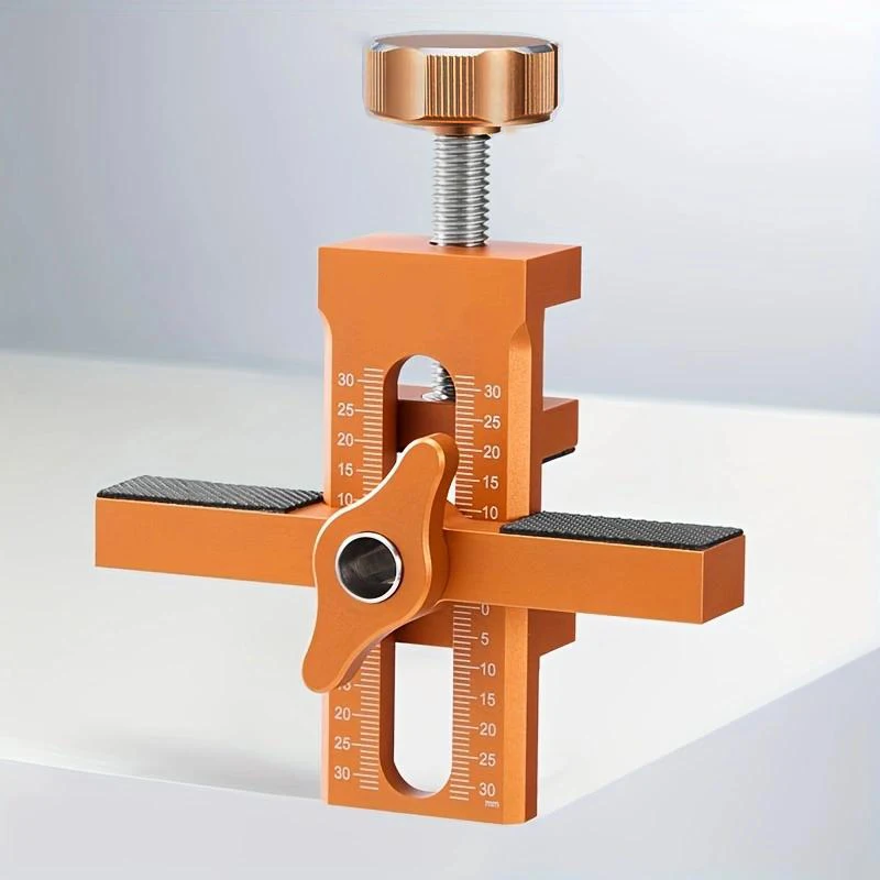 Wardrobe Cabinet Door Panel and Rebounder Punched Mounting Jig Woodworking 10mm Doweling Drilling Guide Locator Installing Clip