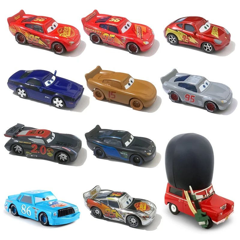 Disney Pixar Cars Toy The King Chick Hicks Lightning McQueen Jackson Storm 1:55 Diecast Toy Car per bambini