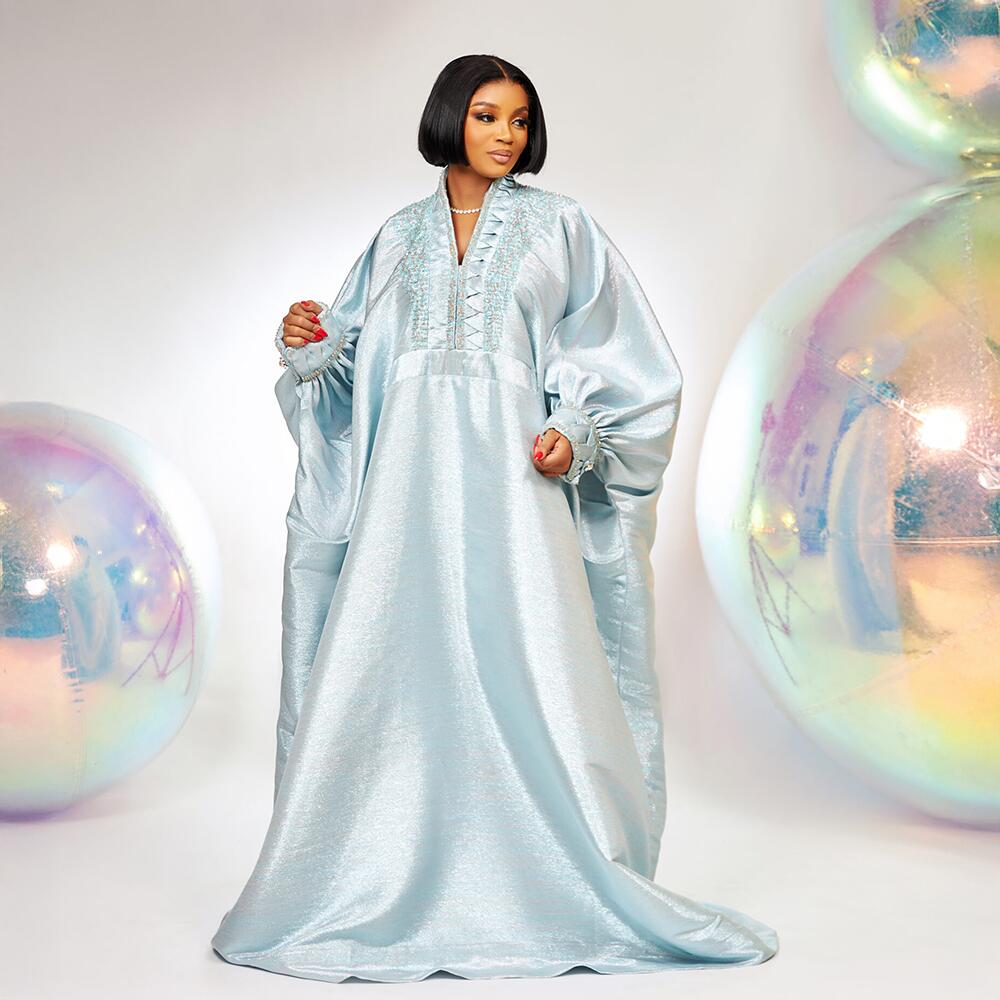 Moda turquia vestidos para mulher luxo elegante 2025 com decote em v strass vestidos para igreja boubou vestidos africanos