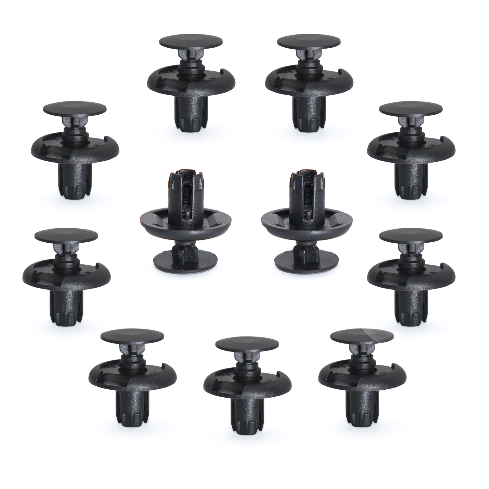 Sujetadores de plástico para coche, Clips embellecedores de 8mm para maletero, parachoques, Panel de puerta, guardabarros, retenedor para Nissan, 10 piezas