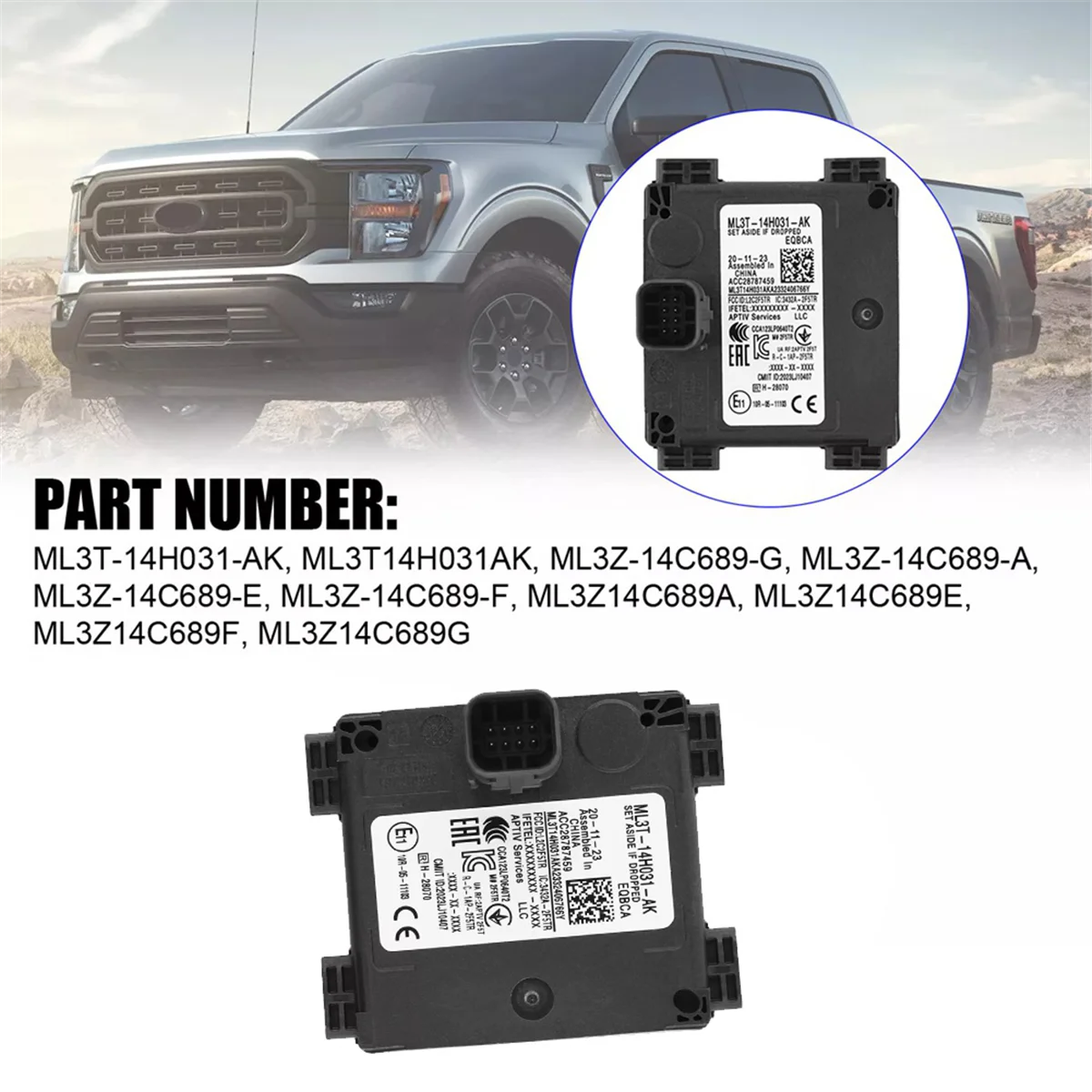 ML3T-14H031-AJ Blind Spot Sensor Monitor für Ford Mustang Mach-E 2021-2023 ML3T14H031AJ Auto Blind Spot Sensor Modul