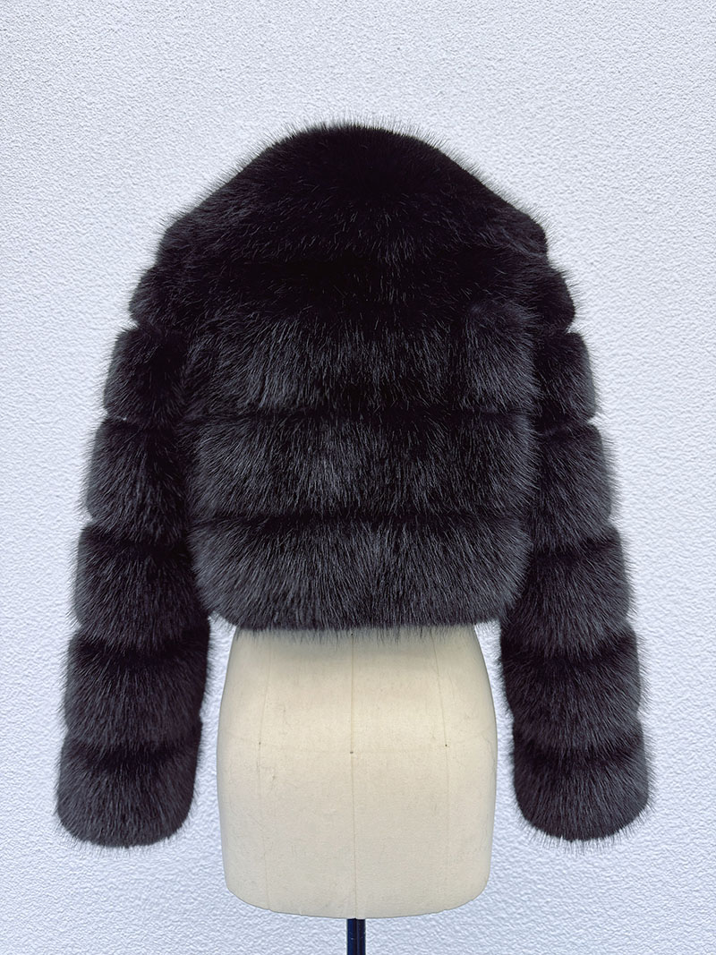 ZADORIN Trend Bont Top Nieuwe Cropped Nepbontjas Vrouw Kleding Harige Nepbont Jas Winterjassen voor Vrouw Outerwears Top Mujer