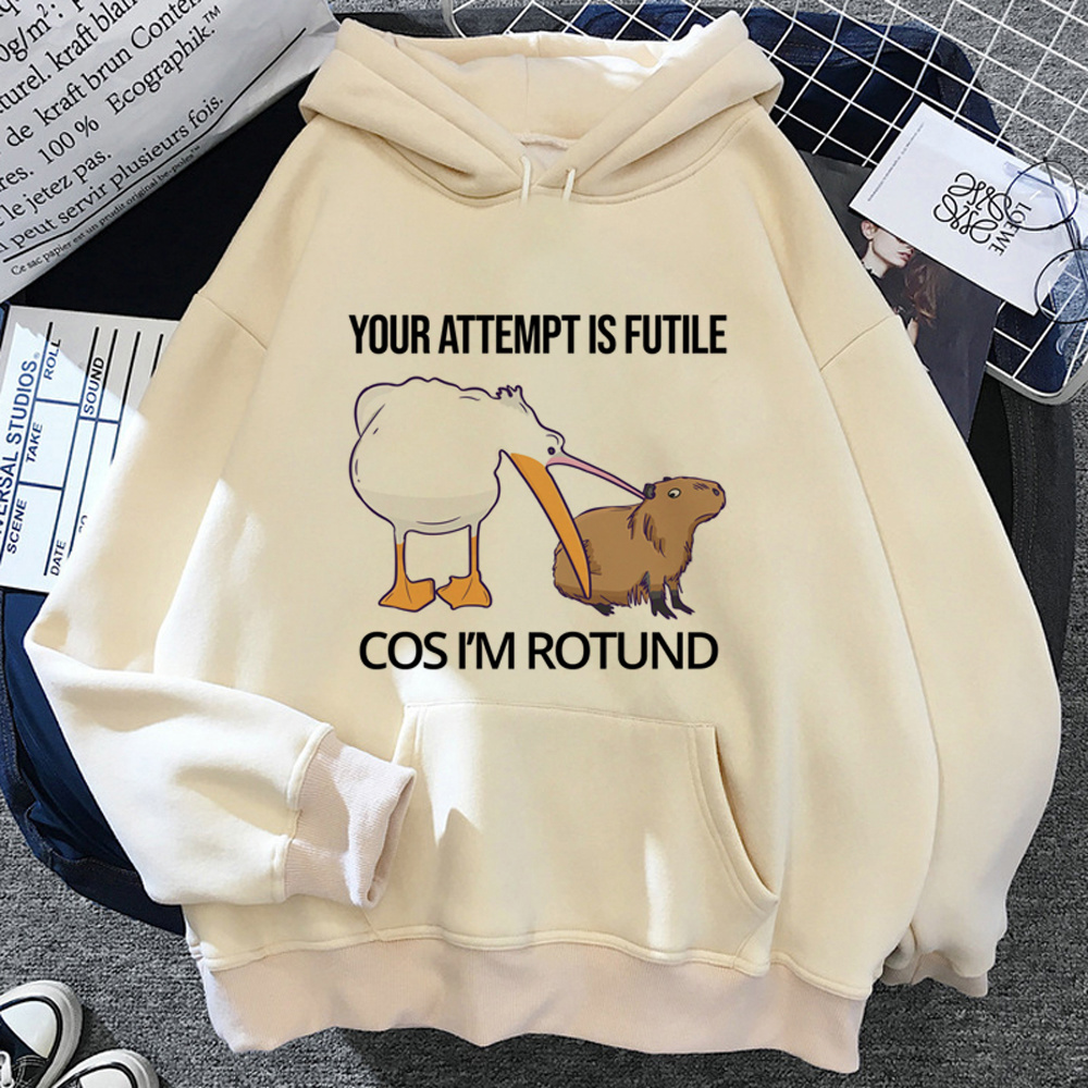 Capybara Hoodies Damen 90er 2023 Y2K Ästhetik zieht Kleidung weiblich Langarm Top Pullover