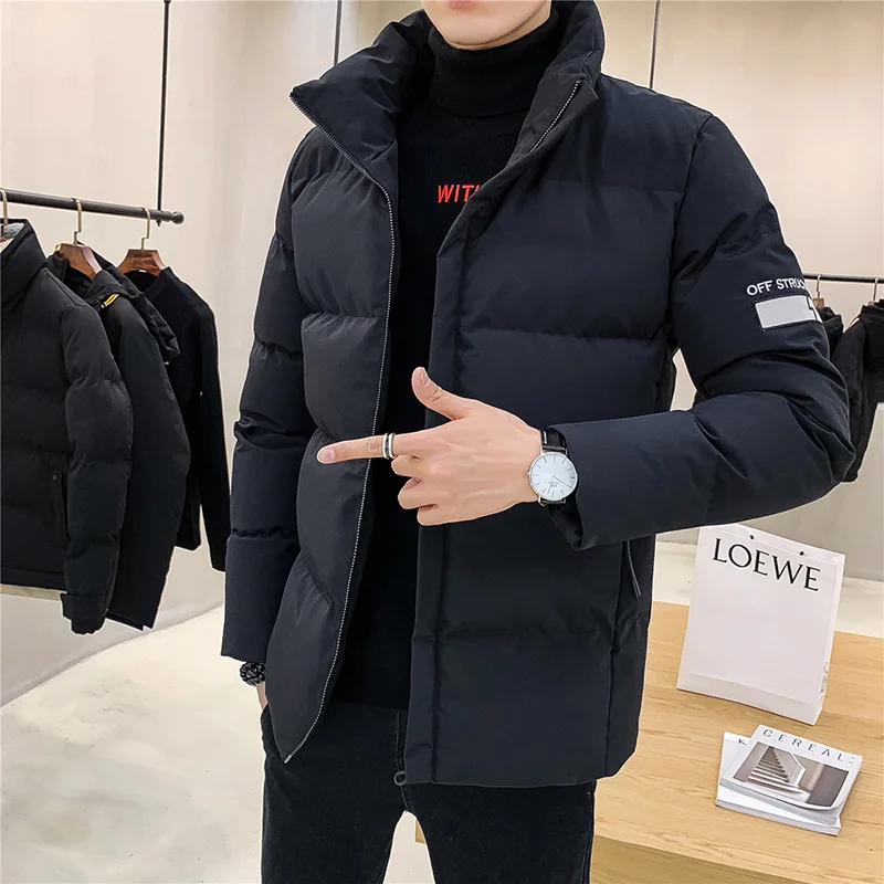 男性用の厚手のパフジャケット,ダウンコットン,パッド入りコート,暖かい服,冬服,2022