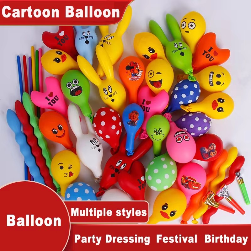 50/100pcs 3D Cartoon Palloncini Forma speciale Decorazione festa di compleanno Palloncini gonfiabili a elio Animale Anatra Coniglio Palloncino