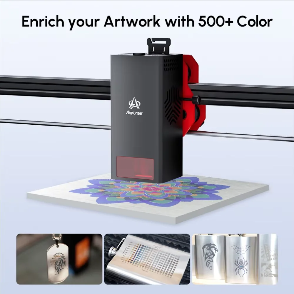 AlgoLaser Alpha MK2 20W เครื่องตัดเลเซอร์ Air Assist ปั๊ม 400 มิลลิเมตร/วินาที CNC โลหะแกะสลักไม้ Lase แกะสลักเครื่อง