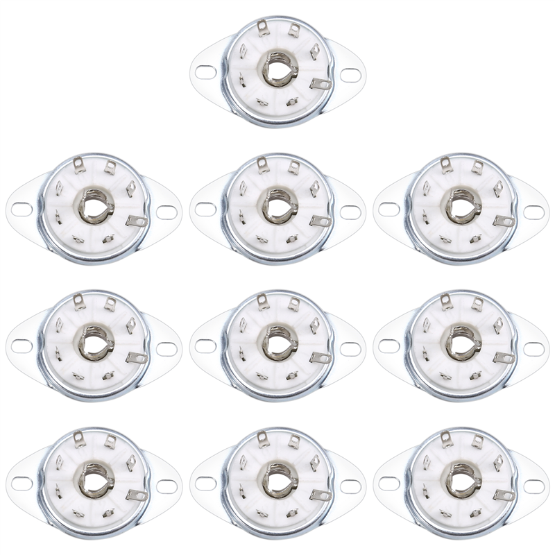 A42Z-10Pcs 8PIN K8A Octal Tube Socket Valve Base For EBL21 ECH21 4P1S 5B254 7N7 4J1S