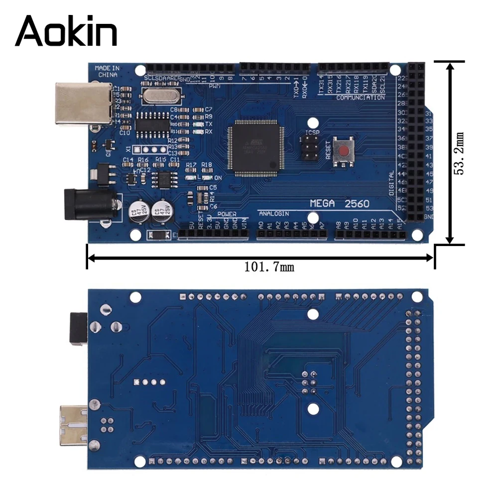 Mega2560 mega 2560 r3 (ATmega2560-16AU ch340g) pro mini mega2560 avr placa de desenvolvimento usb mega2560 com cabo para arduino