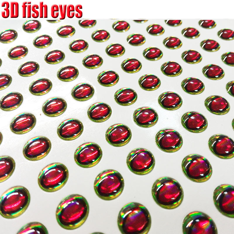 2022 Baru Mata Ikan 3D, Mata Umpan Pancing Tiga Warna 5Mm, Ukuran 6Mm Setiap Lot 500 Buah