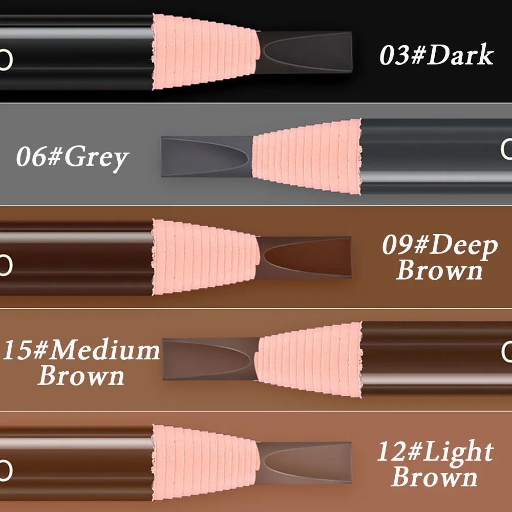 5 個プロフェッショナル Microblading 鉛筆アート眉ペンシルタトゥー防水アートティントメイクアップ眉ペンエンハンサー化粧品
