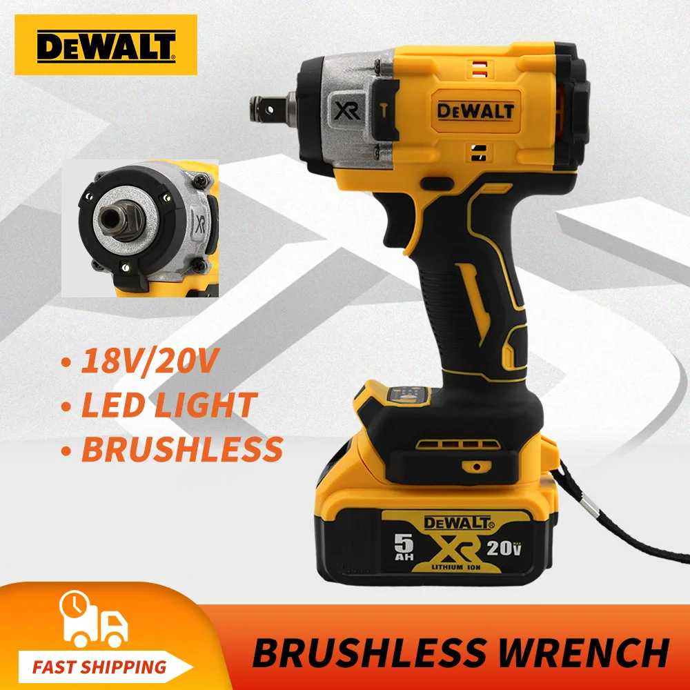 DeWalt Power Tools Electric Wrench 20v Brushless electric Wrench Adjustable Speed Impact Wrench Compact Drill Power Tool