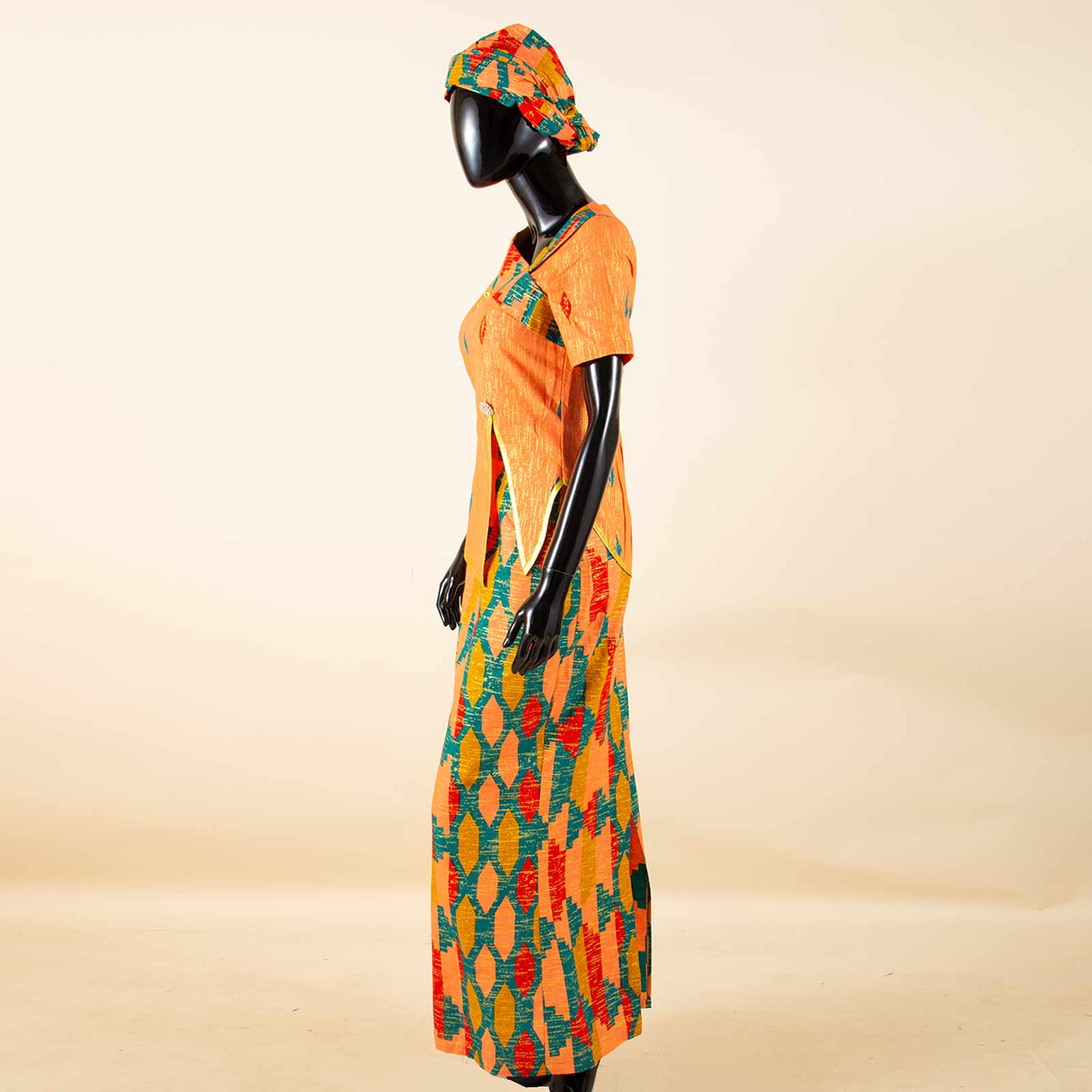 Afrikaanse Vrouwen Rok Set Luxe Jurk Korte Mouw Split Top en Slanke Rok Vestidos met Headwrap Trouwjurk 2526056