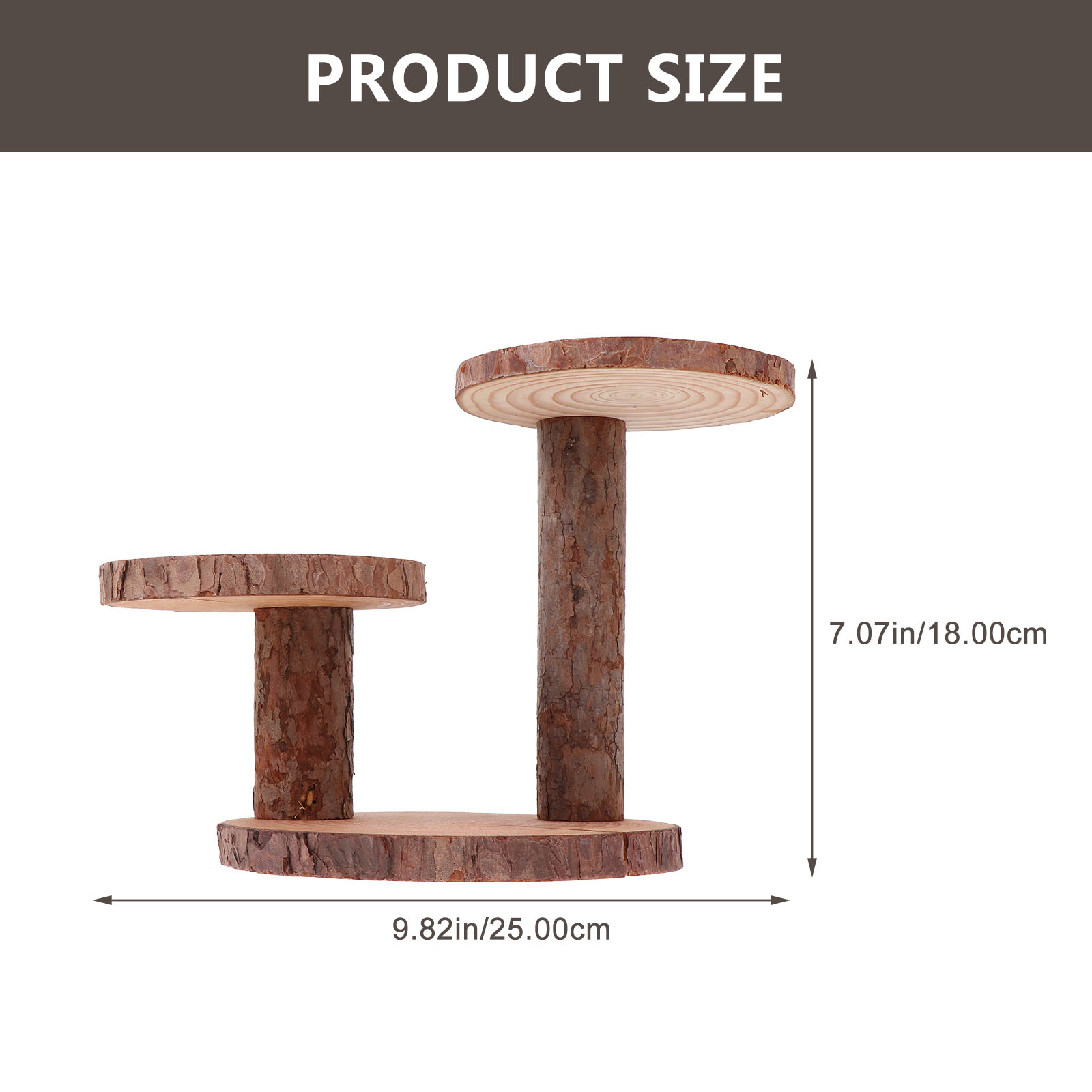 Supporto per vaso in legno portafiori espositore in legno scaffale Riser fioriera per torta stoccaggio in vaso vassoio rotondo multiplo supporto per balcone