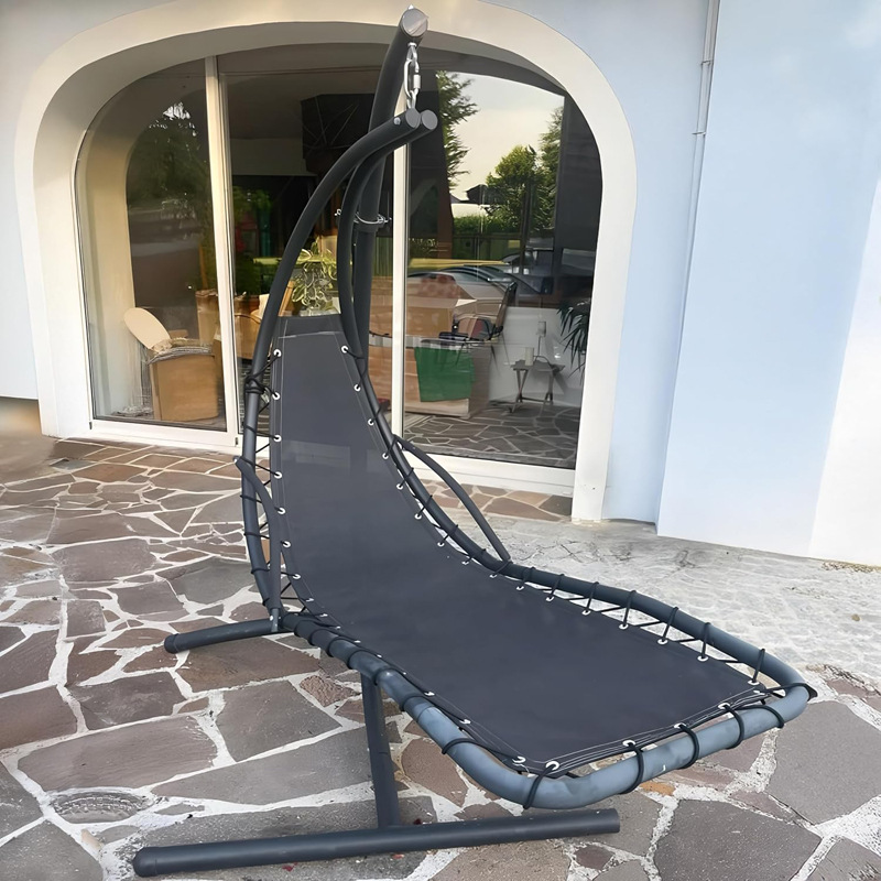 Black Replacement Seat Cloth For Textilene Hanging Swing Chair - 64x197x23CM Garden Swing Replacement Waterproof Dustproof