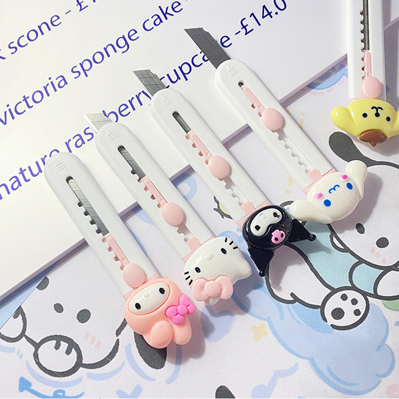 Kawaii канцелярский нож с мультяшными животными, мини-многоцелевой нож «сделай сам», карманный складной нож, ручка для писем, нож для открытия конвертов