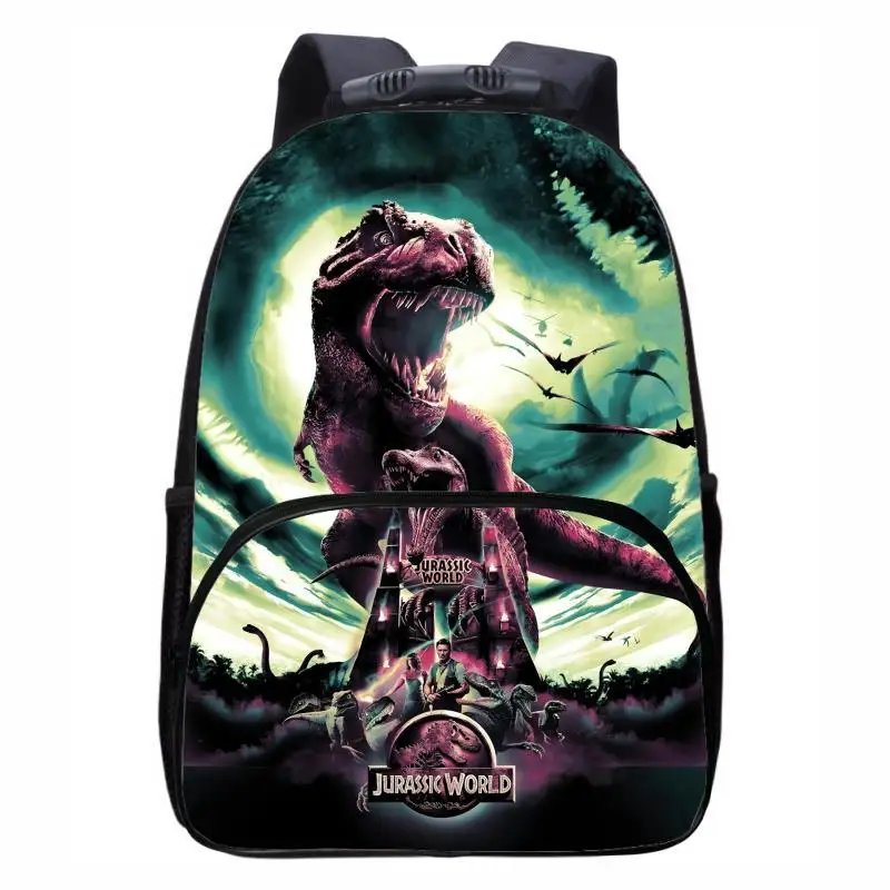 Mochila para estudiantes de primaria y secundaria Jurassic World Dinosaur, mochila de moda para hombres y mujeres