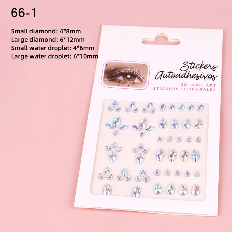 ジュエリー作り用の装飾的な自己接着剤,装飾的な手工芸品の装飾,マニキュア,ボディ,メイクアップ,1枚