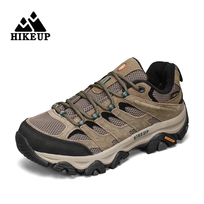 Hikeup caminhadas sapatos homens designer escalada tênis de trekking para homens de couro esportes ao ar livre trabalho homem sapatos corrida