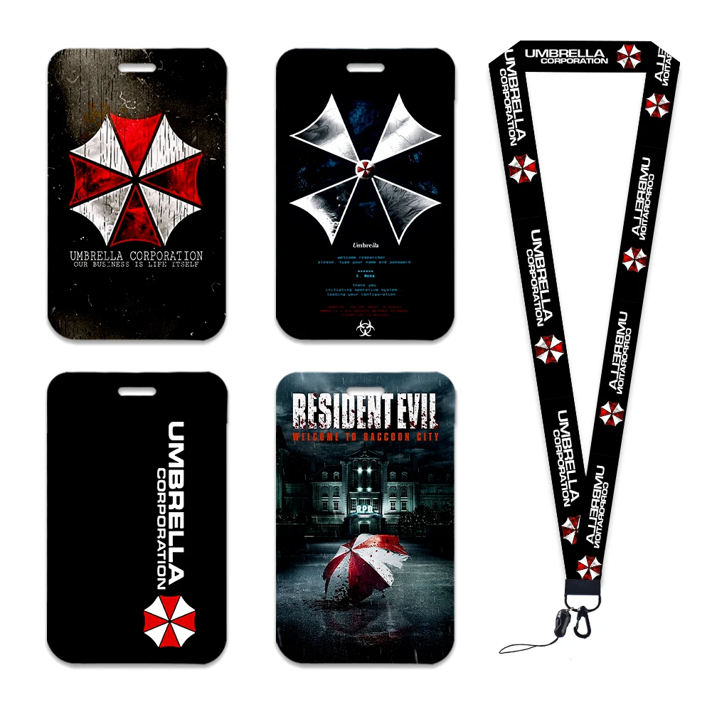 Hot Selling Umbrella Movie Neck Strap Lanyard Movie Boys Card Cover Cartoon Badge Holder ID Card Students Hang Rope Gift