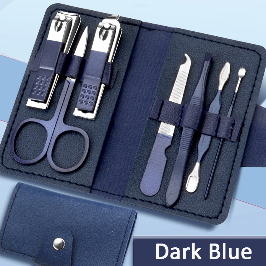 Conjunto completo de cortador de unhas de 7 peças, conjunto completo de cortadores de unhas domésticos, ferramentas de manicure e beleza, portátil, conjunto de cortador de unhas